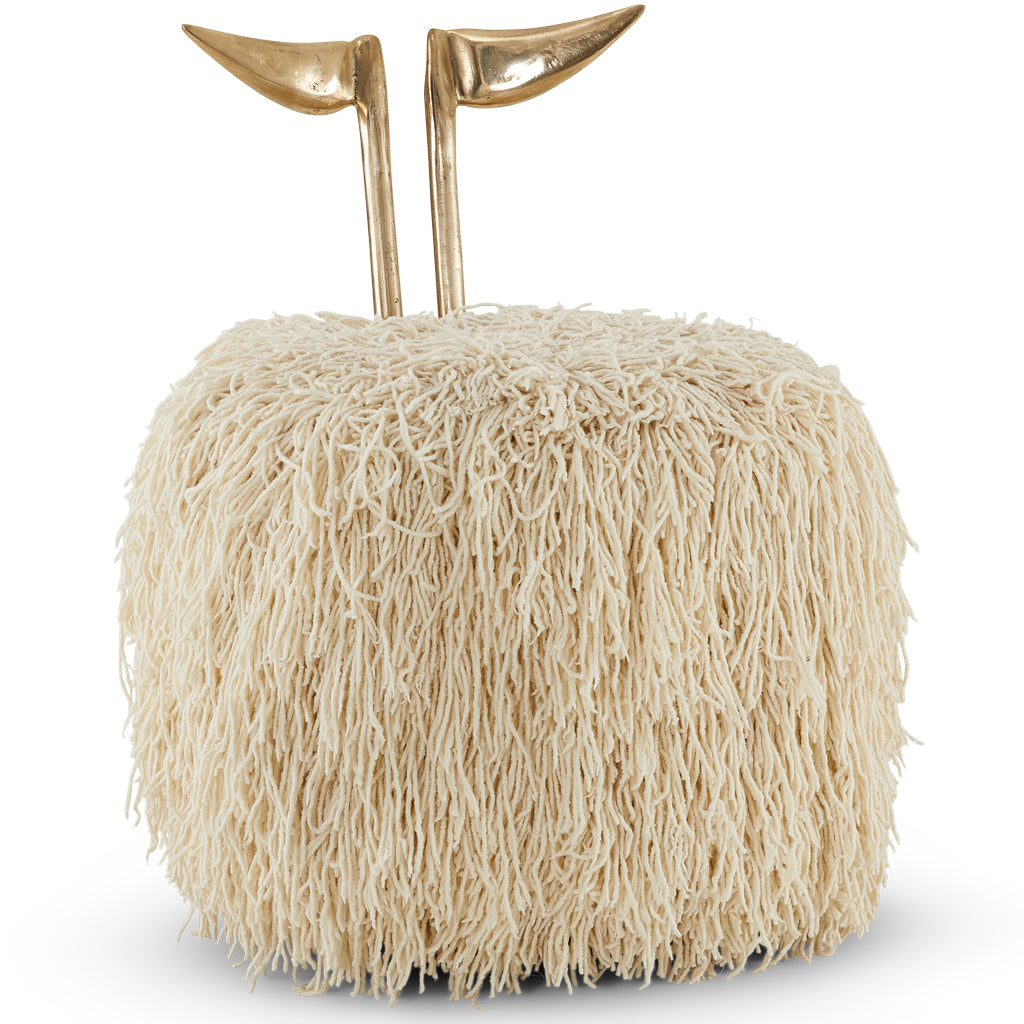 Strelitzia Cream Shaggy Dining Chair