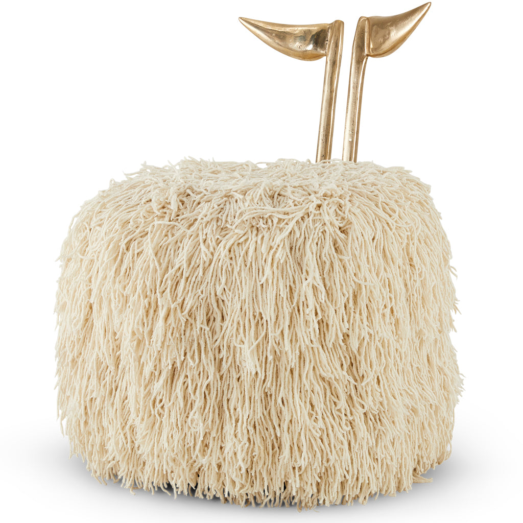 Strelitzia Cream Shaggy Dining Chair