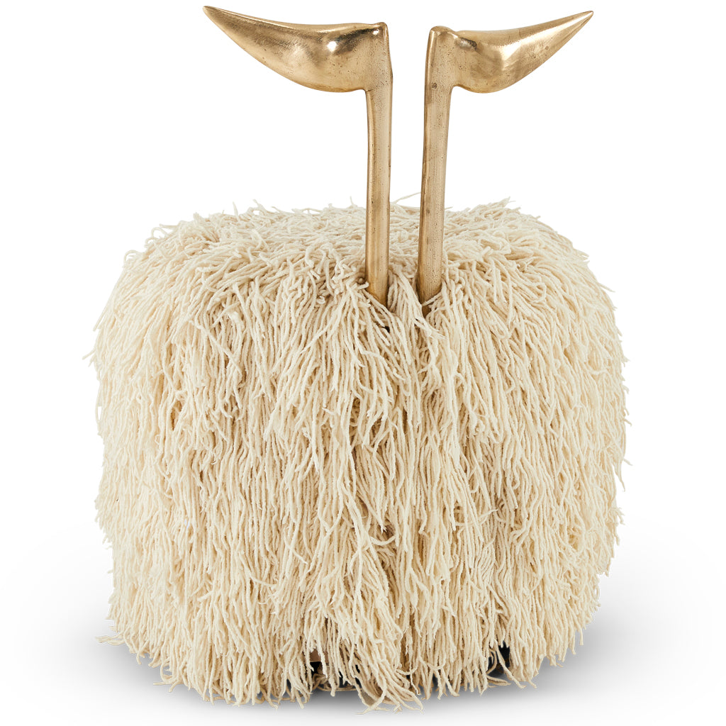 Strelitzia Cream Shaggy Dining Chair