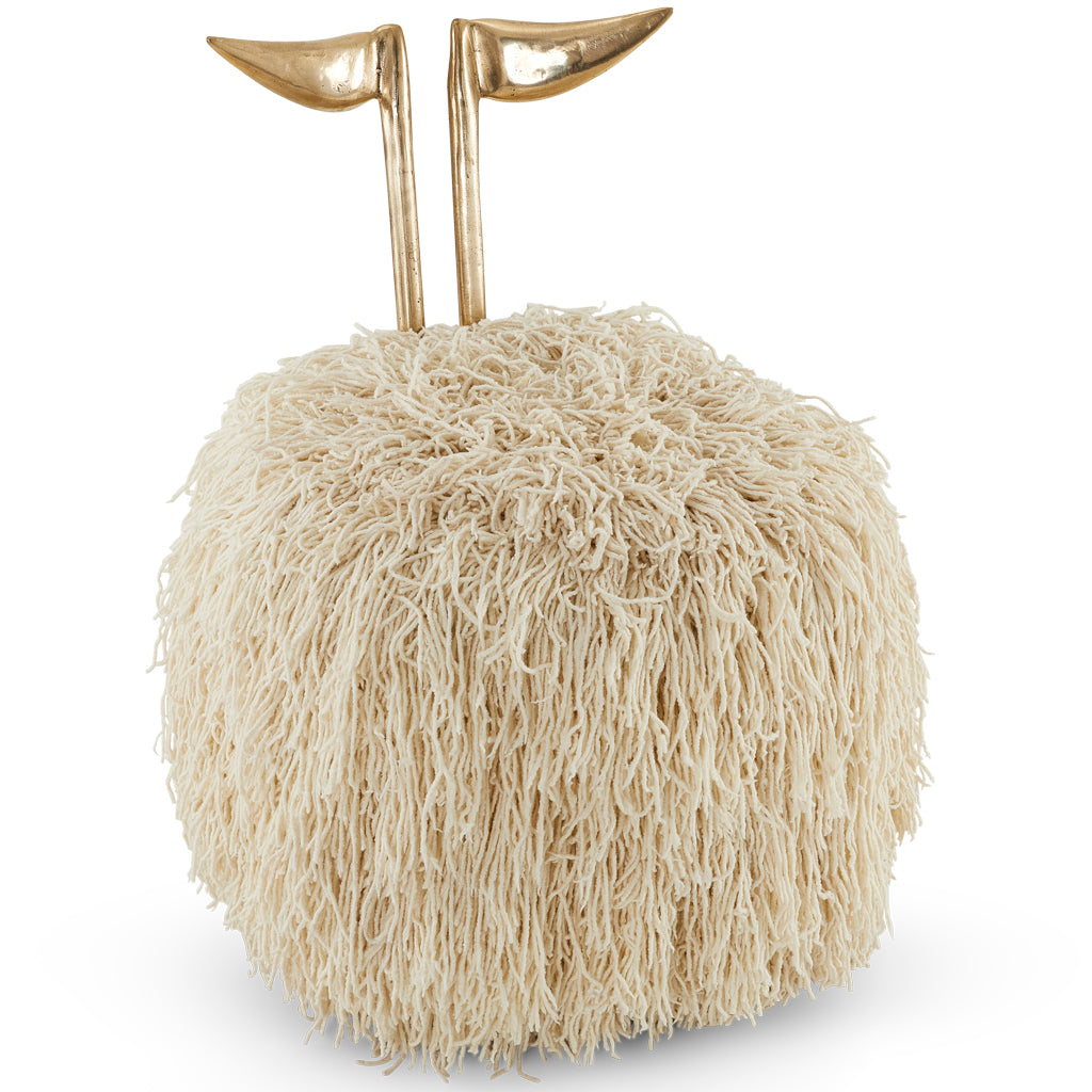 Strelitzia Cream Shaggy Dining Chair