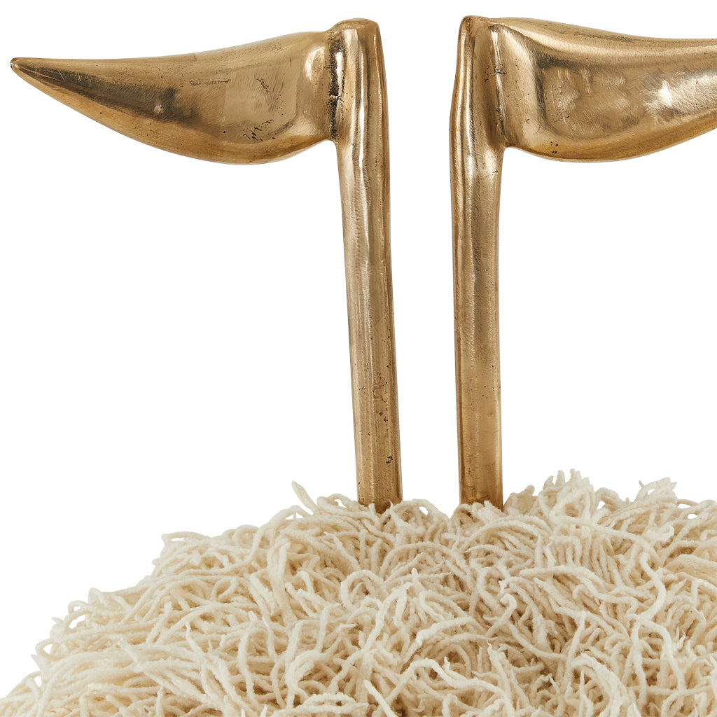 Strelitzia Cream Shaggy Dining Chair