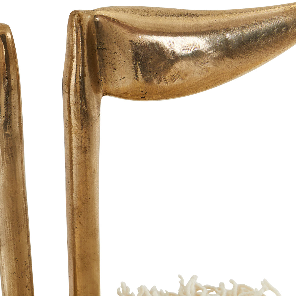 Strelitzia Cream Shaggy Dining Chair