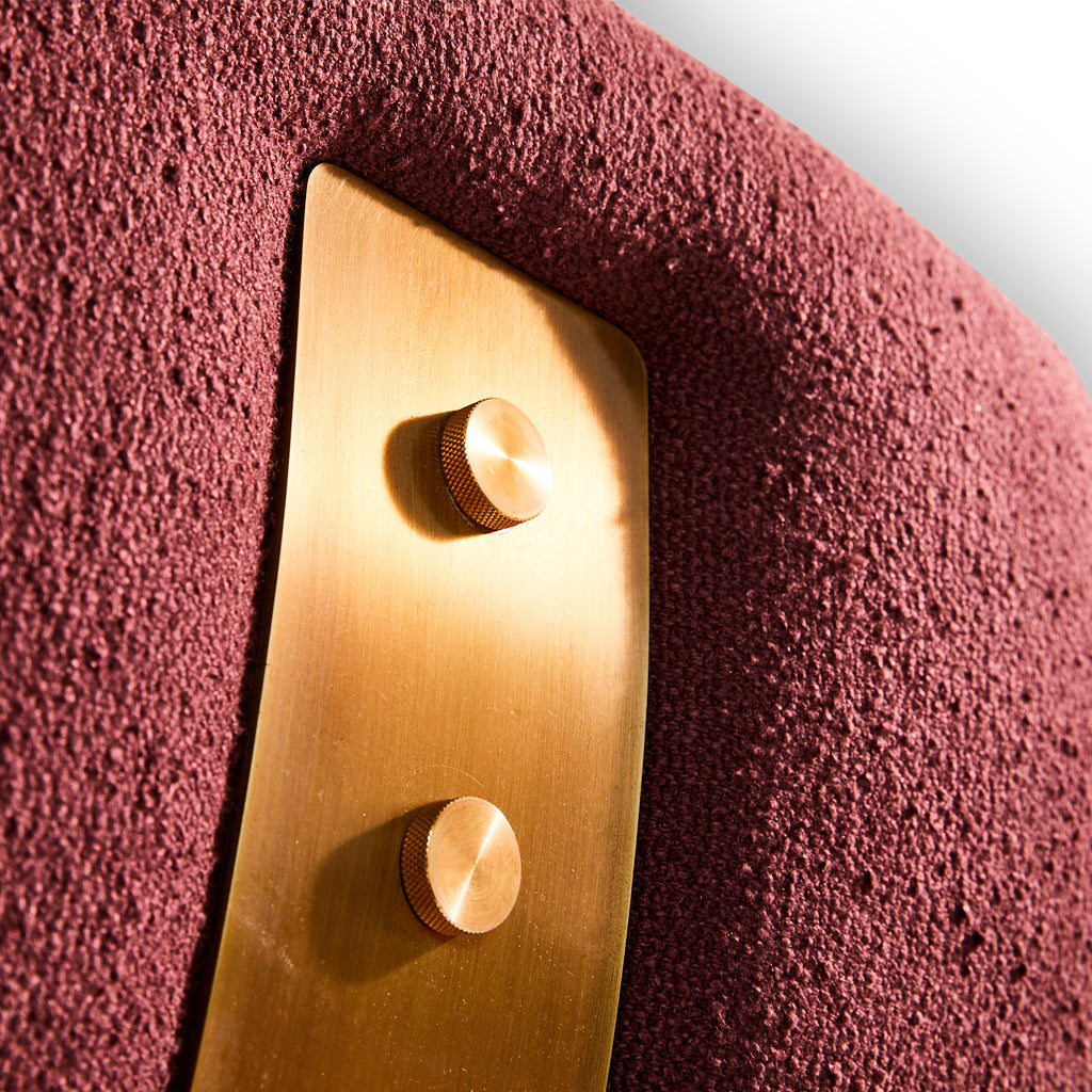 Plum Ostrich Fluff Lounge Chair