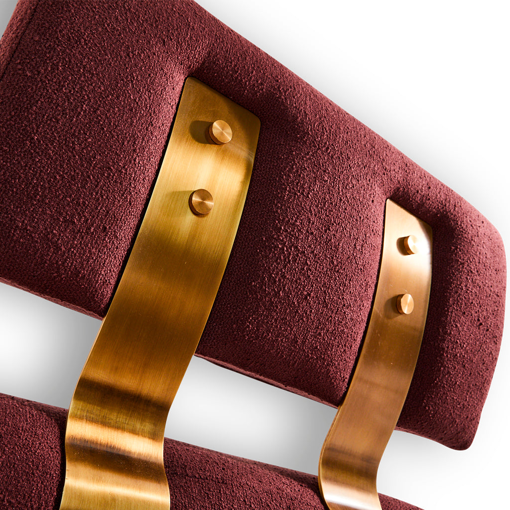 Plum Ostrich Fluff Lounge Chair