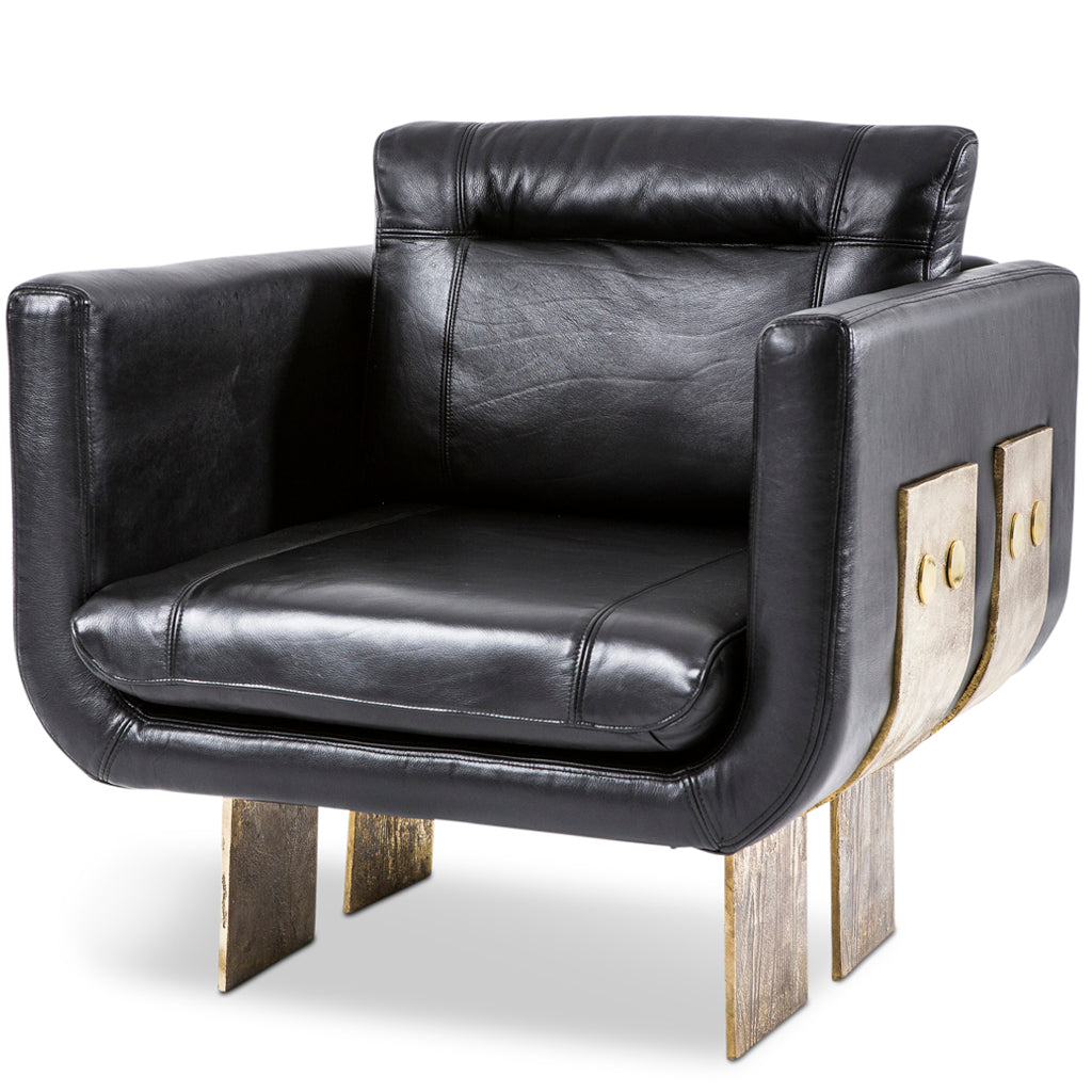 Primal Lounge chair Black Leather