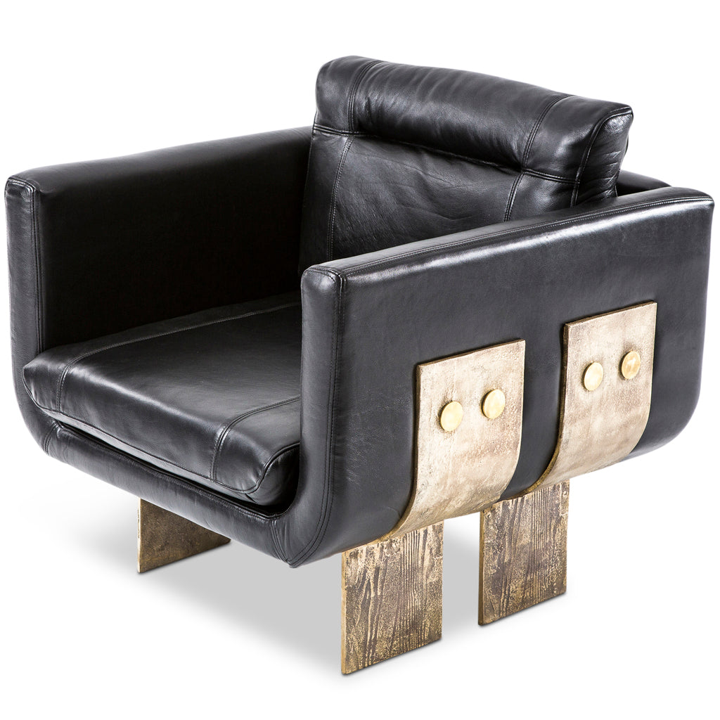 Primal Lounge chair Black Leather