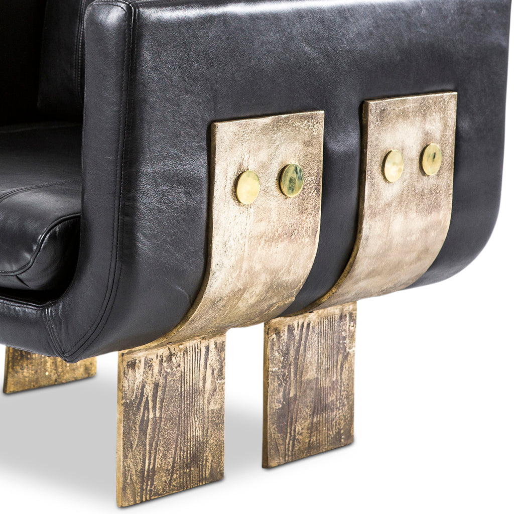 Primal Lounge chair Black Leather