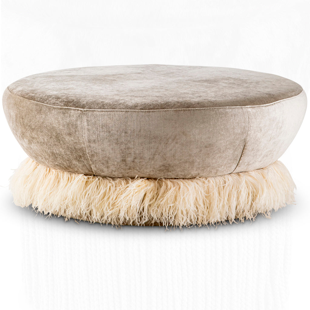Ostrich Fluff Ottoman