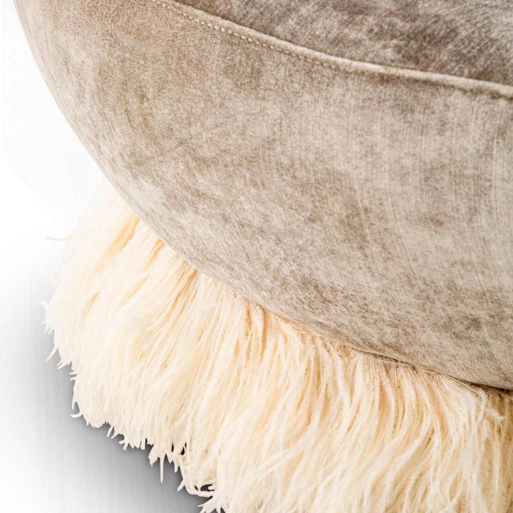 Ostrich Fluff Ottoman
