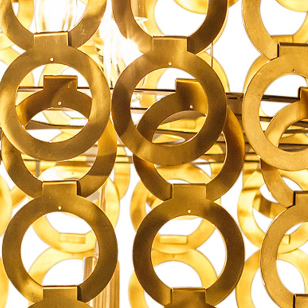 Surilight Copper & Recycled Glass Chandelier